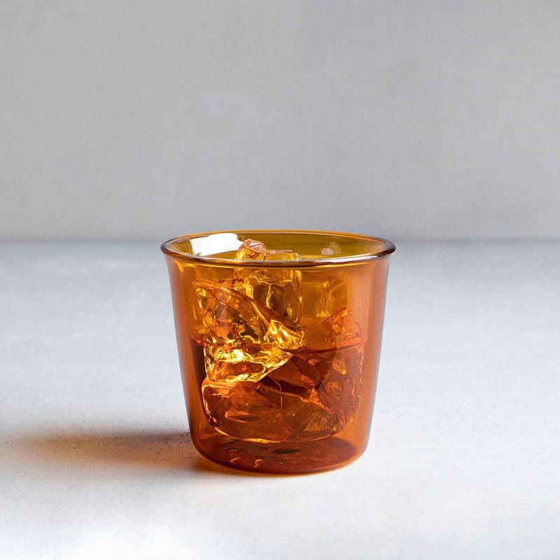 日本KINTO CAST AMBER琥珀色双层玻璃杯 250ml - 玻璃杯 - 玻璃 橘色
