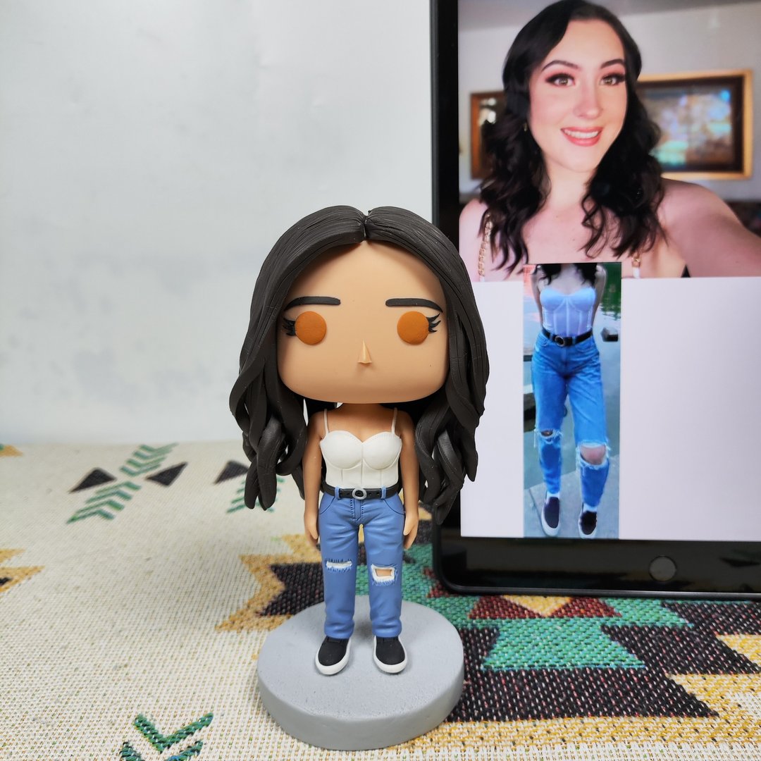纯手工定制美国Funko Pop 自画肖像公仔娃娃男朋友老公生日礼物 - 玩偶/公仔 - 粘土 多色