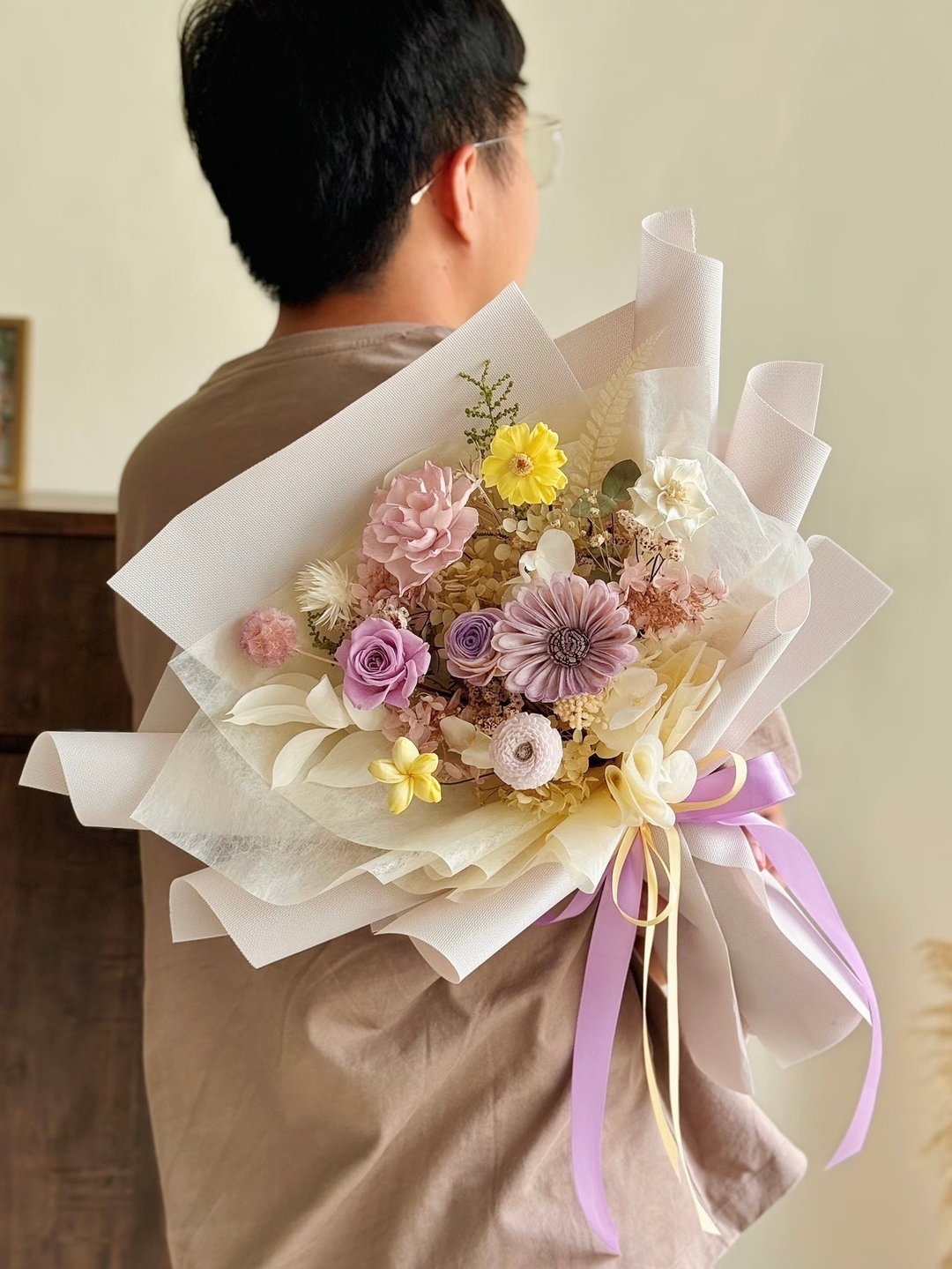 紫色系 永生花束 情人节花束 - 干燥花/捧花 - 植物．花 紫色