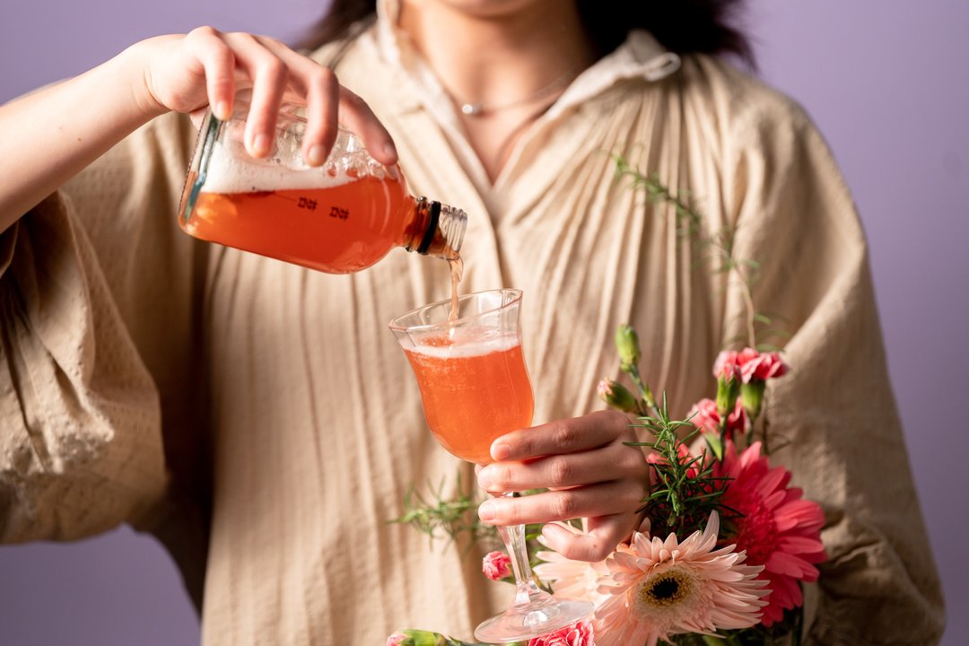 茗茗康普茶香槟 永续精品康普茶 抗老养气6瓶入(养气玫瑰/巨峰葡 - 茶 - 新鲜食材 