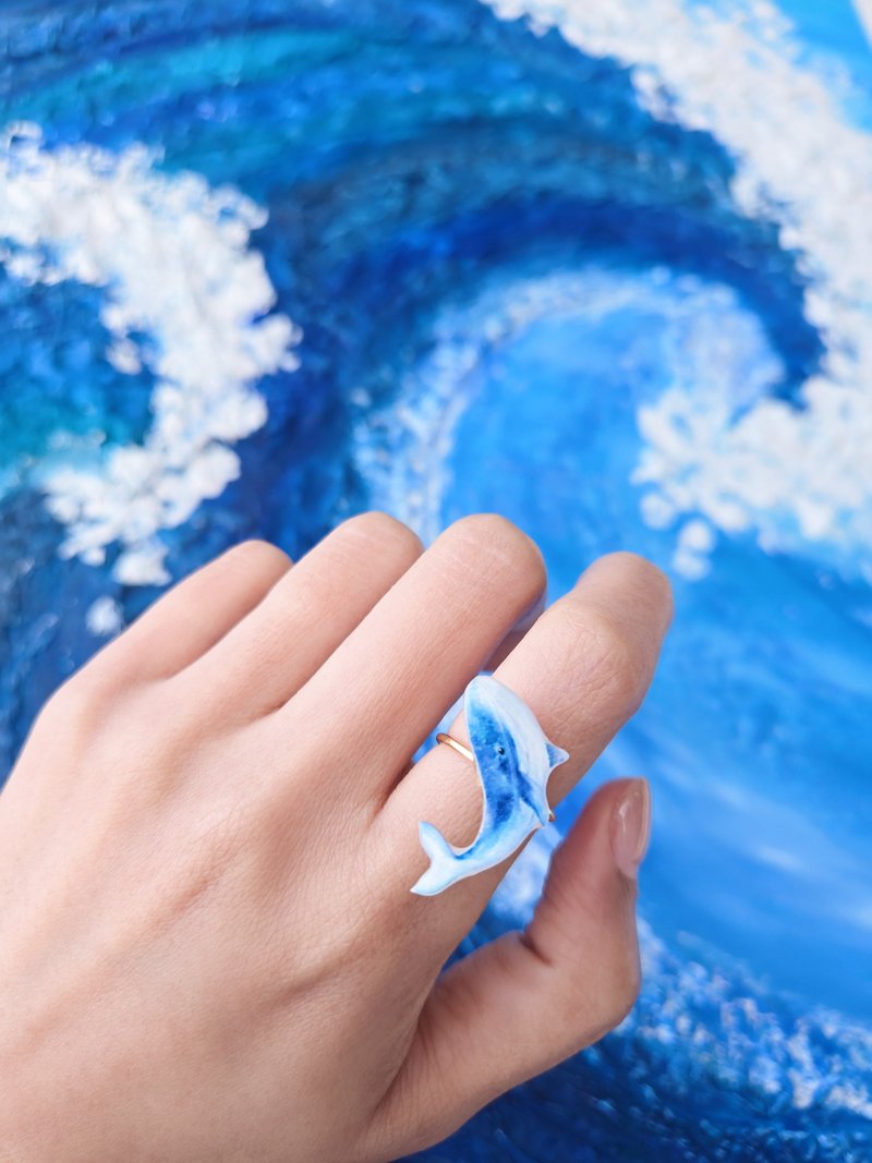 【动物们 No.023】蓝鲸 鲸鱼 . 戒指 - 戒指 - 树脂 