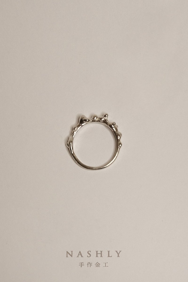 泡泡戒 Bubble ring│ 纯银细戒指 - 戒指 - 纯银 银色