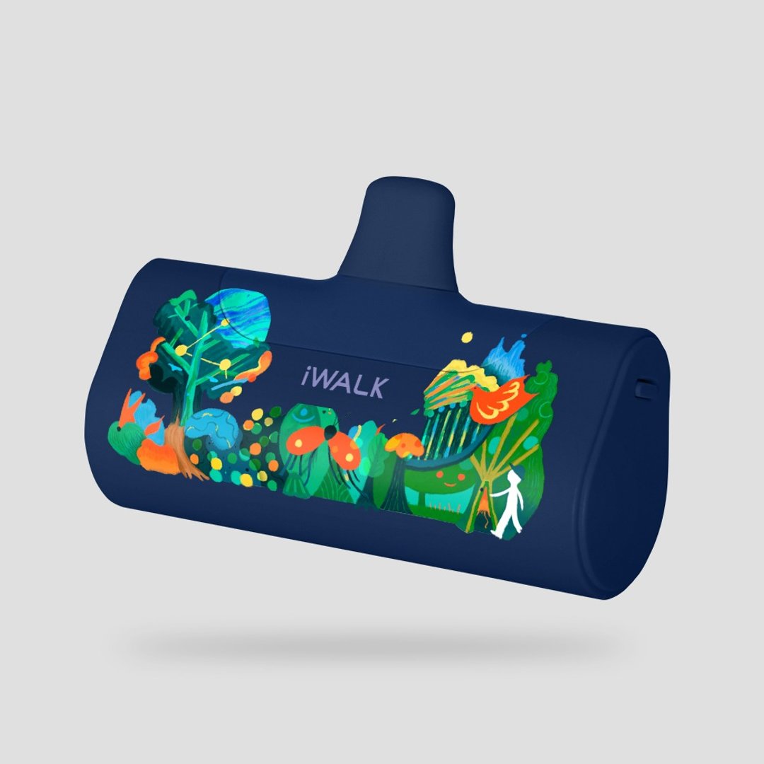 iWalk 4代口袋行动电源 艹方插画 联名款 - 充电宝/传输线 - 其他材质 蓝色