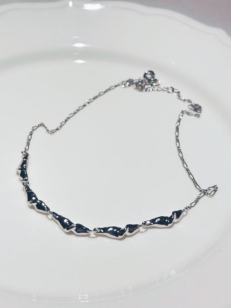 拂叶项链 - 项链 - 银 银色