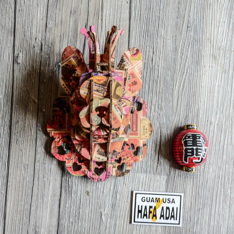 Prince Bata 法斗犬 挂饰 DIY手作 3D居家摆饰 邮票拼贴 - 墙贴/壁贴 - 纸 多色