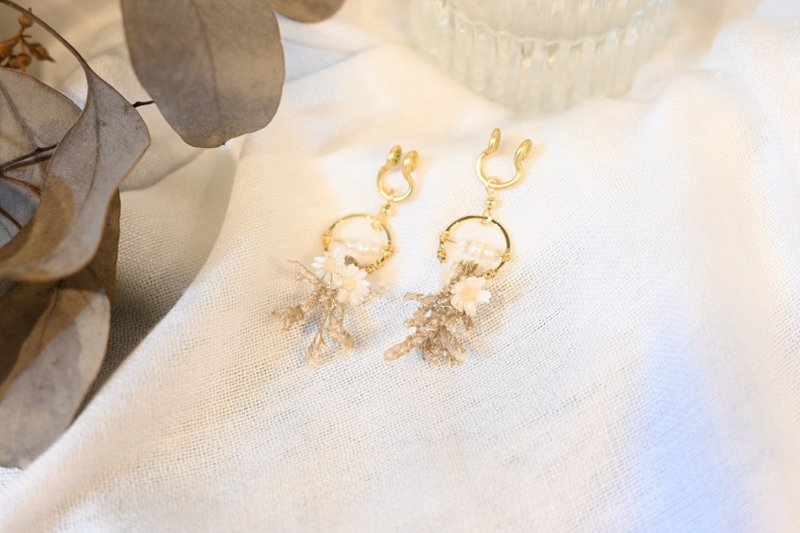 丰收 - 中长 - 耳环/耳夹 - 其他材质 白色