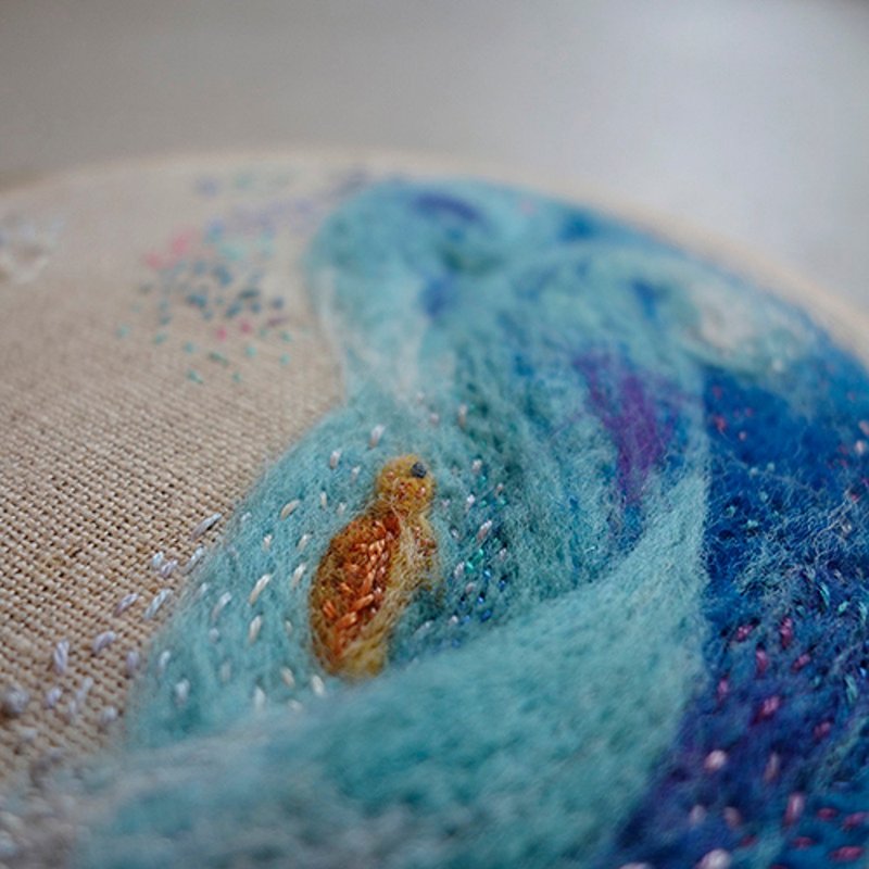 3.28【爱的故事】针毡 / 濒危动物与它的栖息地 - 编织/羊毛毡/布艺 - 羊毛 