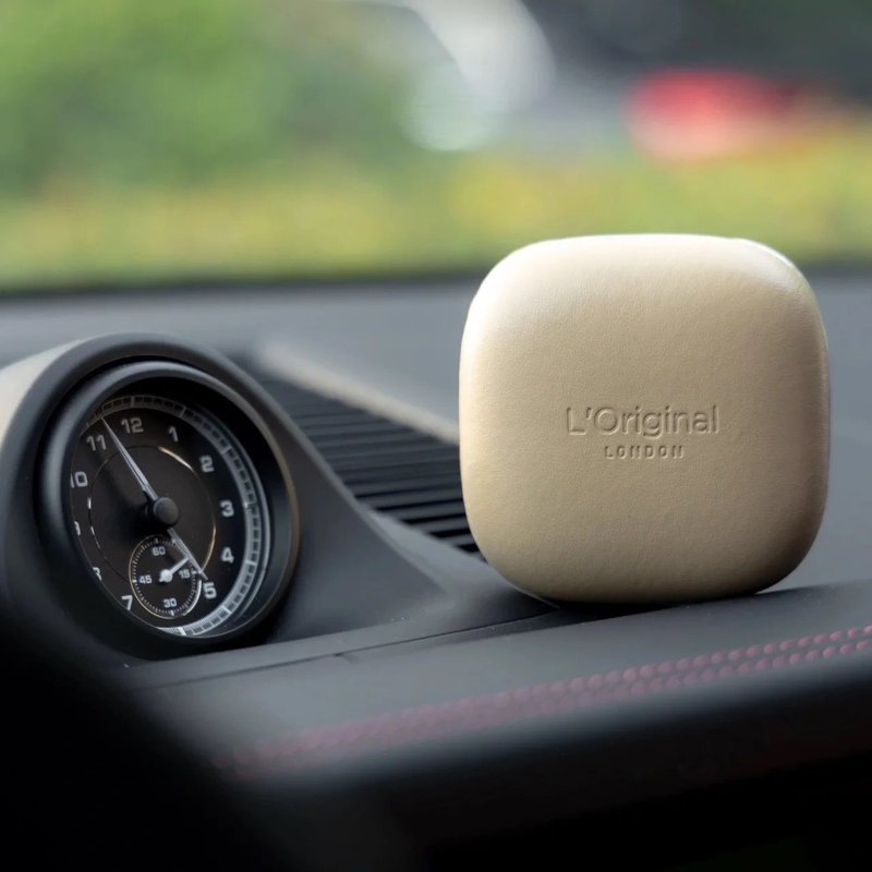 英国L'Original顶级牛皮车用香氛机礼盒-柔光棕【官方总代理】 - 香薰/精油/线香 - 真皮 卡其色