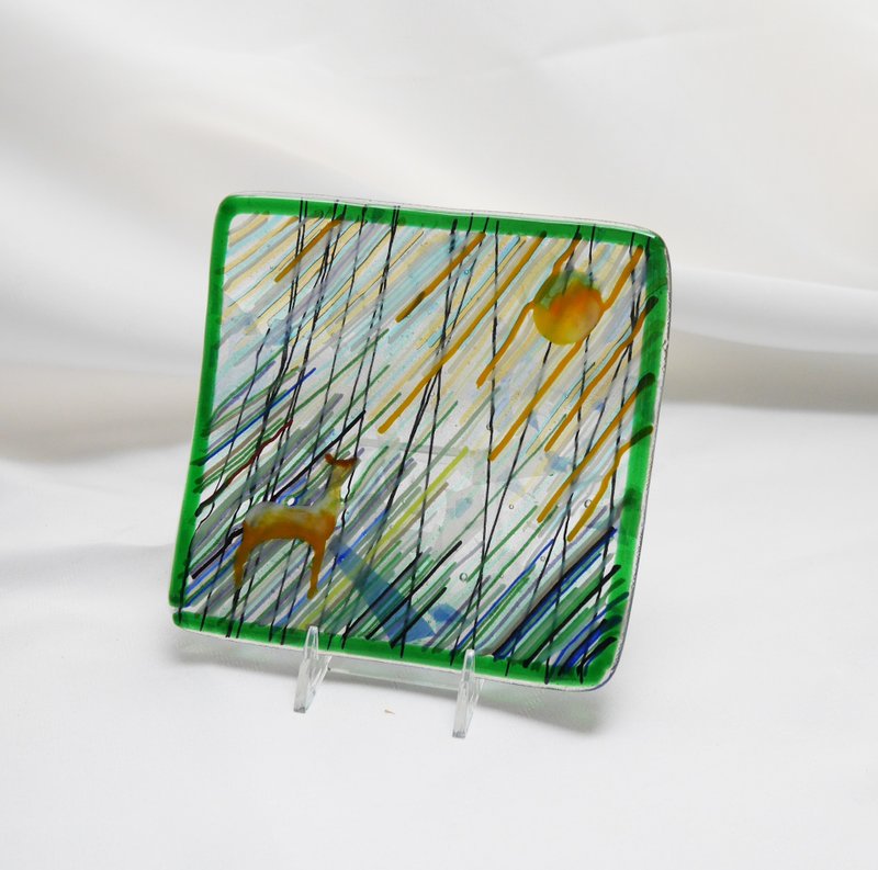 F1-5 凝视((是盘具, 也是摆饰)) - 盘子/餐盘/盘架 - 玻璃 多色