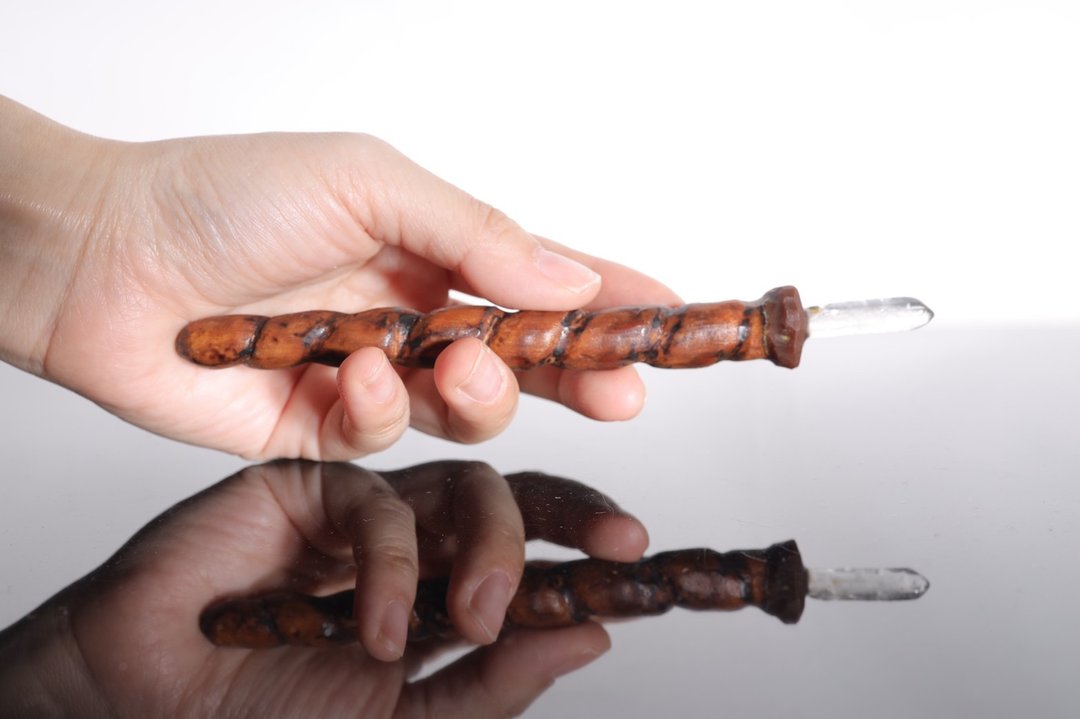 快速出货_迷你独角兽魔法棒_北欧风格质朴手工魔杖身心灵冥想 - 摆饰 - 水晶 咖啡色