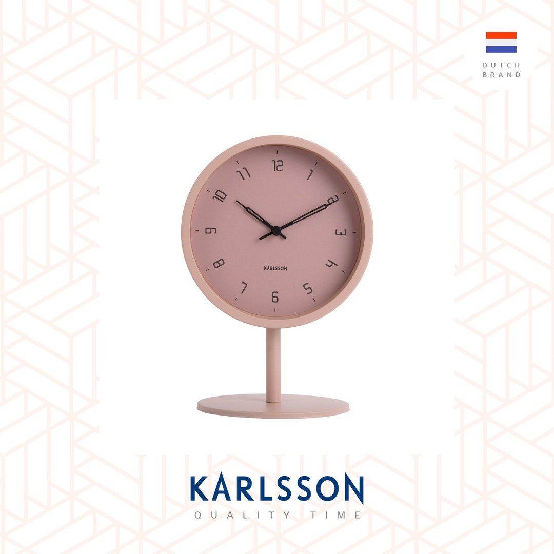 荷兰Karlsson, Table clock Stark matt faded pink 哑粉红色枱钟 - 时钟/闹钟 - 其他金属 粉红色