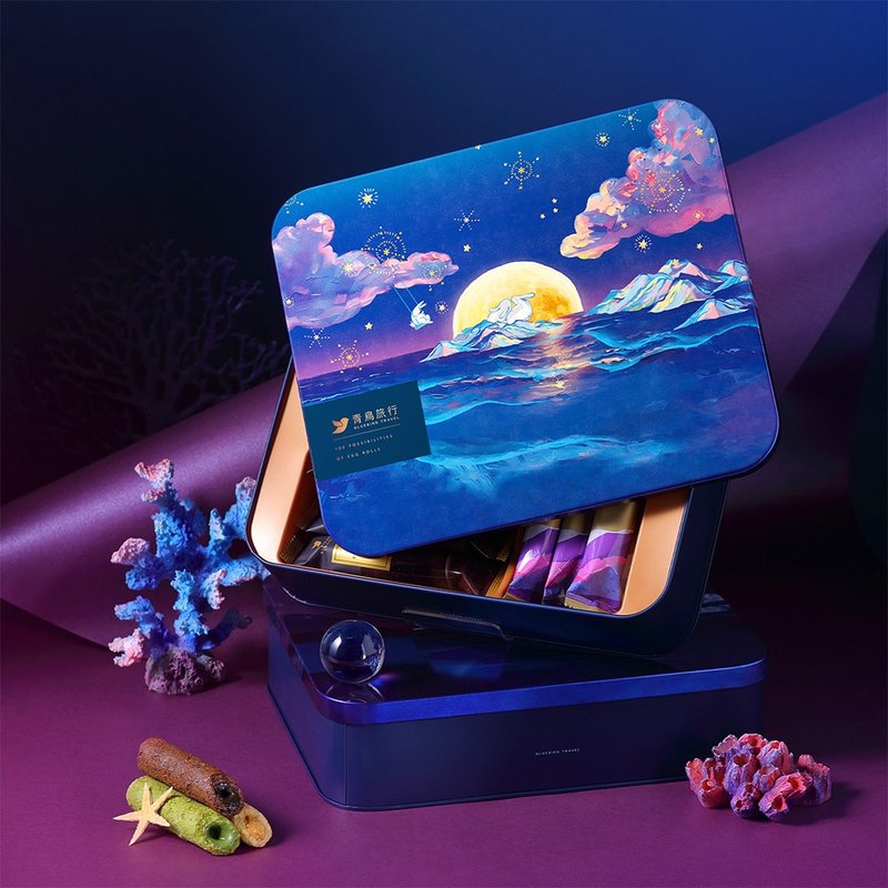 青鸟旅行 | 2024 中秋 月耀倾心 综合蛋卷礼盒 24 入 (附提袋) - 零食/点心 - 新鲜食材 蓝色