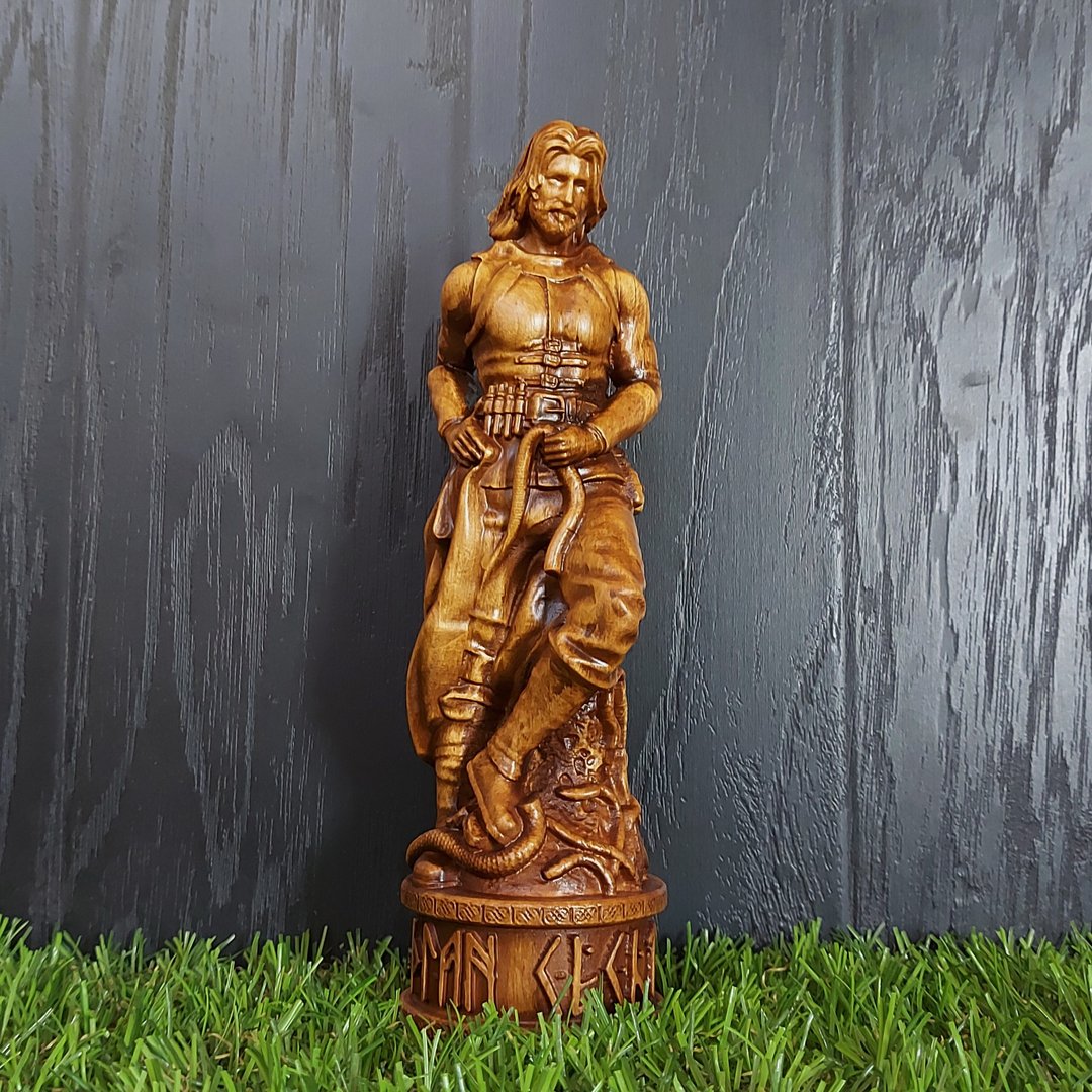 The statuette of Diana Kechta is the god of healing in the mythology of the Iris - 玩偶/公仔 - 木头 多色