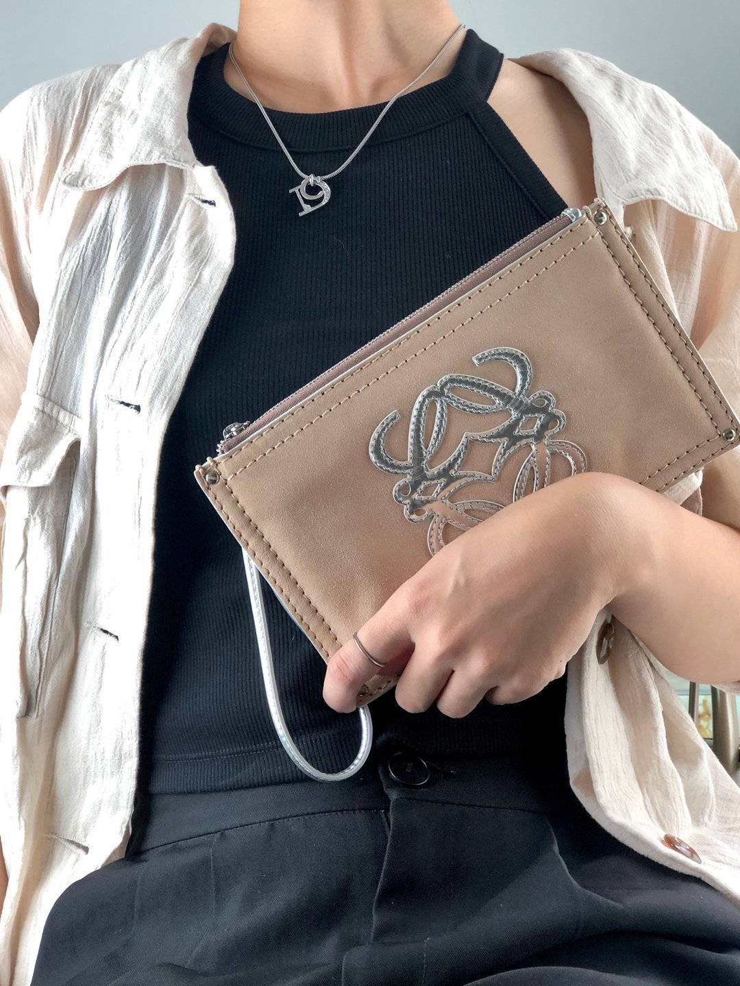【福袋2】LOEWE 罗威 手拿包 / Christian Dior 克里斯汀·迪奥 项链 - 手拿包 - 真皮 咖啡色