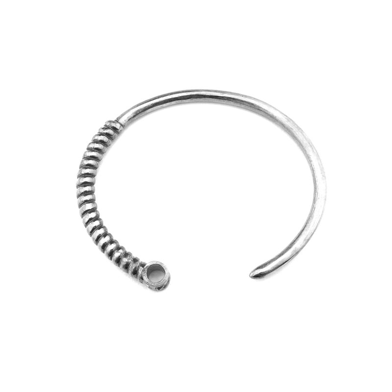 吉他弦925纯银手镯 - 手链/手环 - 其他金属 银色