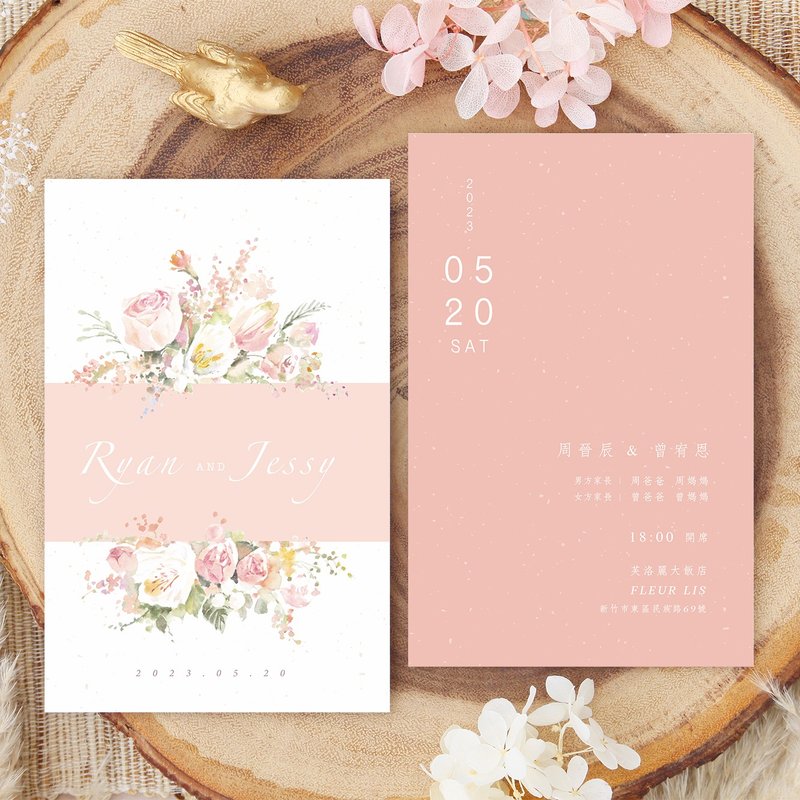 喜帖设计 | 粉絮之约 | 婚礼邀请卡 婚卡 谢卡 手绘植卉 电子喜帖 - 电子喜帖/贺卡/邀请函 - 其他材质 