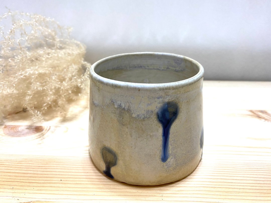圆点-陶杯/陶器 - 咖啡杯/马克杯 - 陶 蓝色