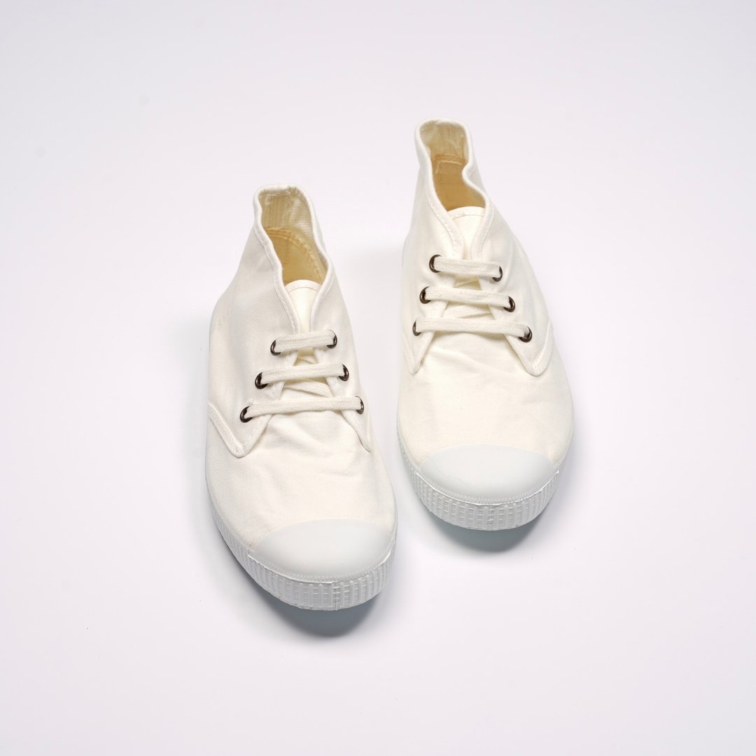 西班牙帆布鞋 CIENTA 60997 05 白色 经典布料 大人 Chukka - 女款休闲鞋 - 棉 白色