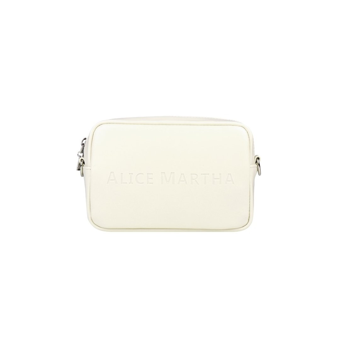 Alice Martha 方形小侧背包 - 象牙 - 手拿包 - 人造皮革 白色