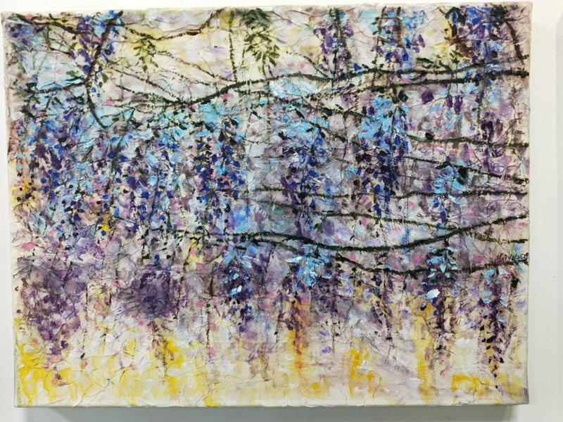 张祺御油画原作。紫藤花夏。 - 海报/装饰画/版画 - 其他材质 蓝色