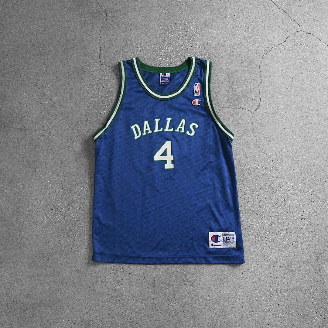 Vintage NBA运动背心 / 古着背心、古着球衣、运动上衣、美式复古 - 男装背心 - 棉 蓝色