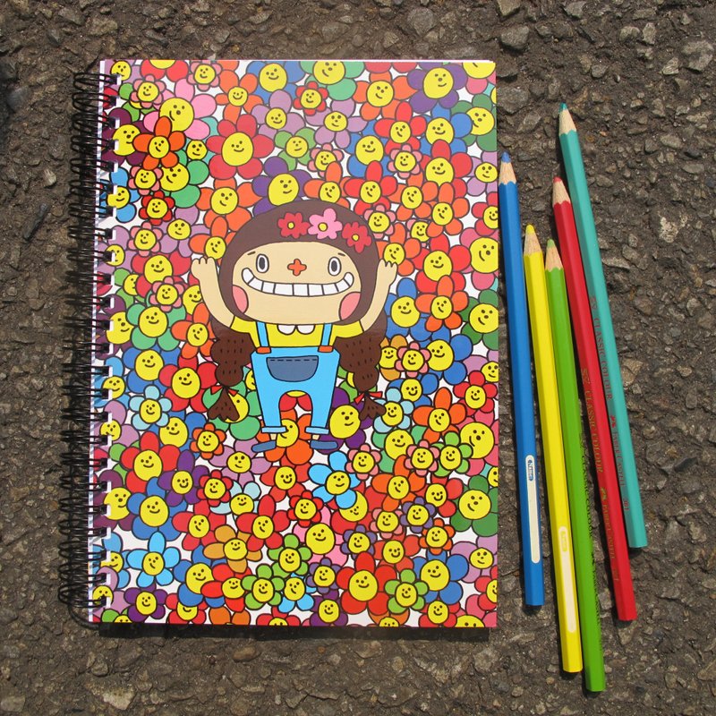 花大鼻-心花朵朵开笔记本 - 笔记本/手帐 - 纸 多色