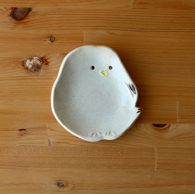 Yoshiharu Kajiwara Mamezara Pottery Enaga 个人陶艺家 - 浅碟/小碟子 - 陶 白色