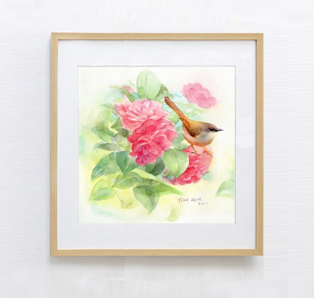 春韵花鸟/居家装饰/客厅挂画/民宿/艺术画/艺廊墙/入厝禮物/卧室 - 海报/装饰画/版画 - 纸 