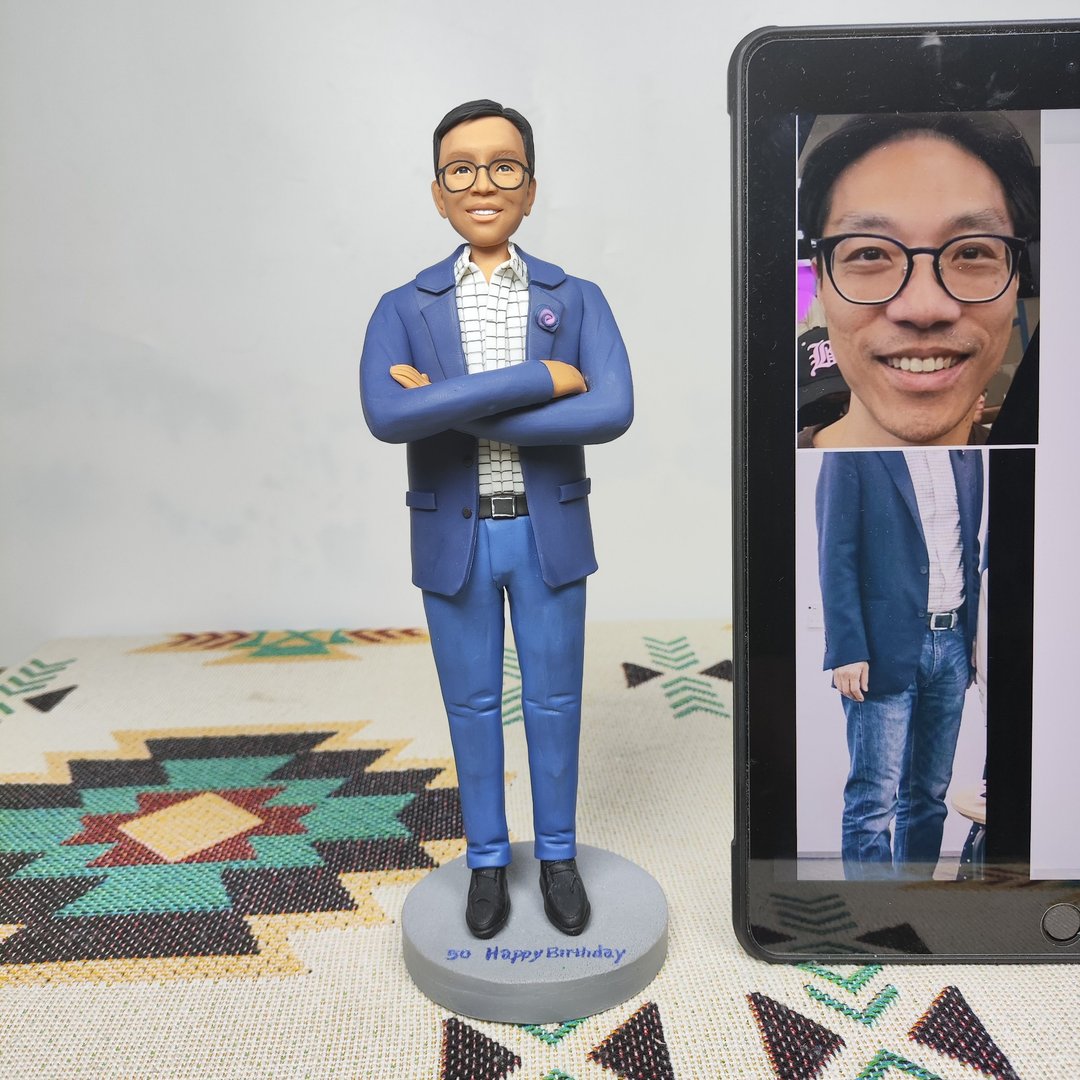 客制化人物公仔 人偶 3D人像画 似颜绘 定制 老板 生日 纪念 礼物 - 玩偶/公仔 - 粘土 多色
