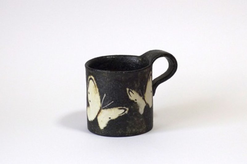 Mug Butterfly Silver - 咖啡杯/马克杯 - 陶 