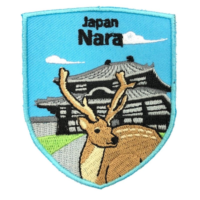 日本 奈良 地标电绣布章 贴布 布标 烫贴 徽章 肩章 识别章 背包 - 徽章/别针 - 绣线 多色