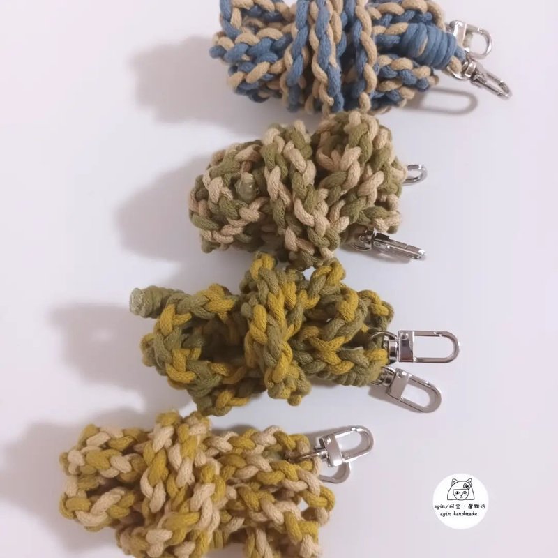 礼物/定制化/收藏/选用大地色/有如置身在森林里/编织手机挂绳 - 挂绳/吊绳 - 棉．麻 