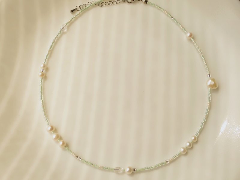 七彩的微风 Legends of mermaid (薄荷绿 mint gre - 项链 - 珍珠 绿色
