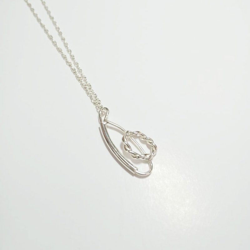 回回回 - 项链 - 纯银 银色