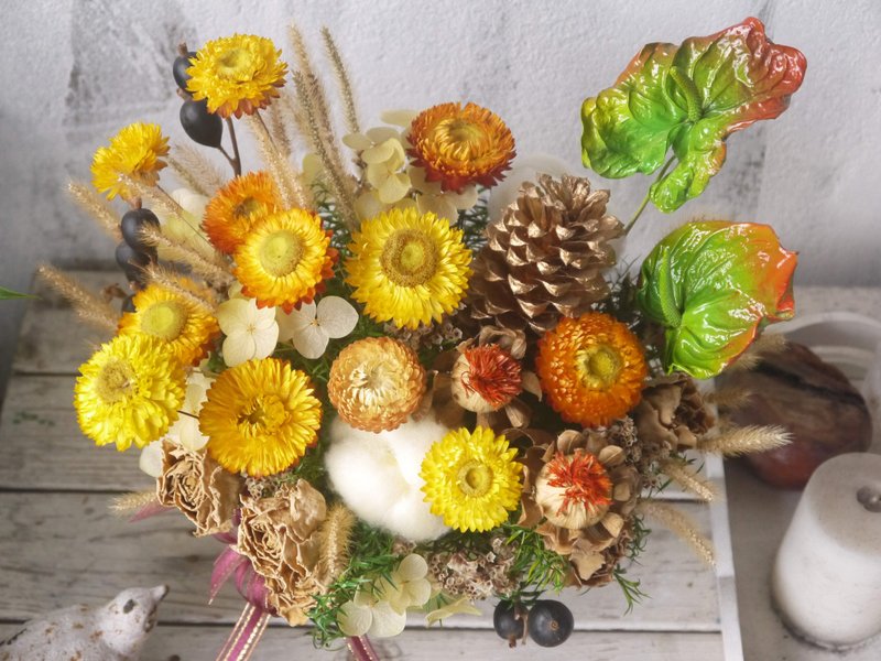 郁金香叶.阳光黄色系.开幕生日干燥花首选. - 干燥花/捧花 - 植物．花 黄色