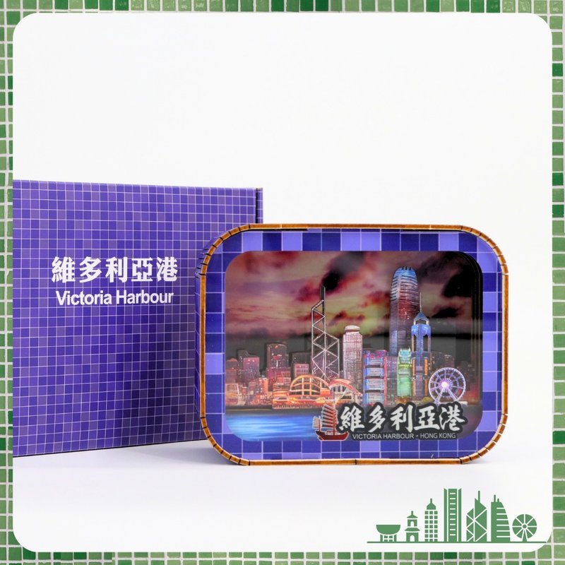 香港景点小夜灯 - 维多利亚港 送礼 伴手礼 香港手信 - 灯具/灯饰 - 木头 蓝色