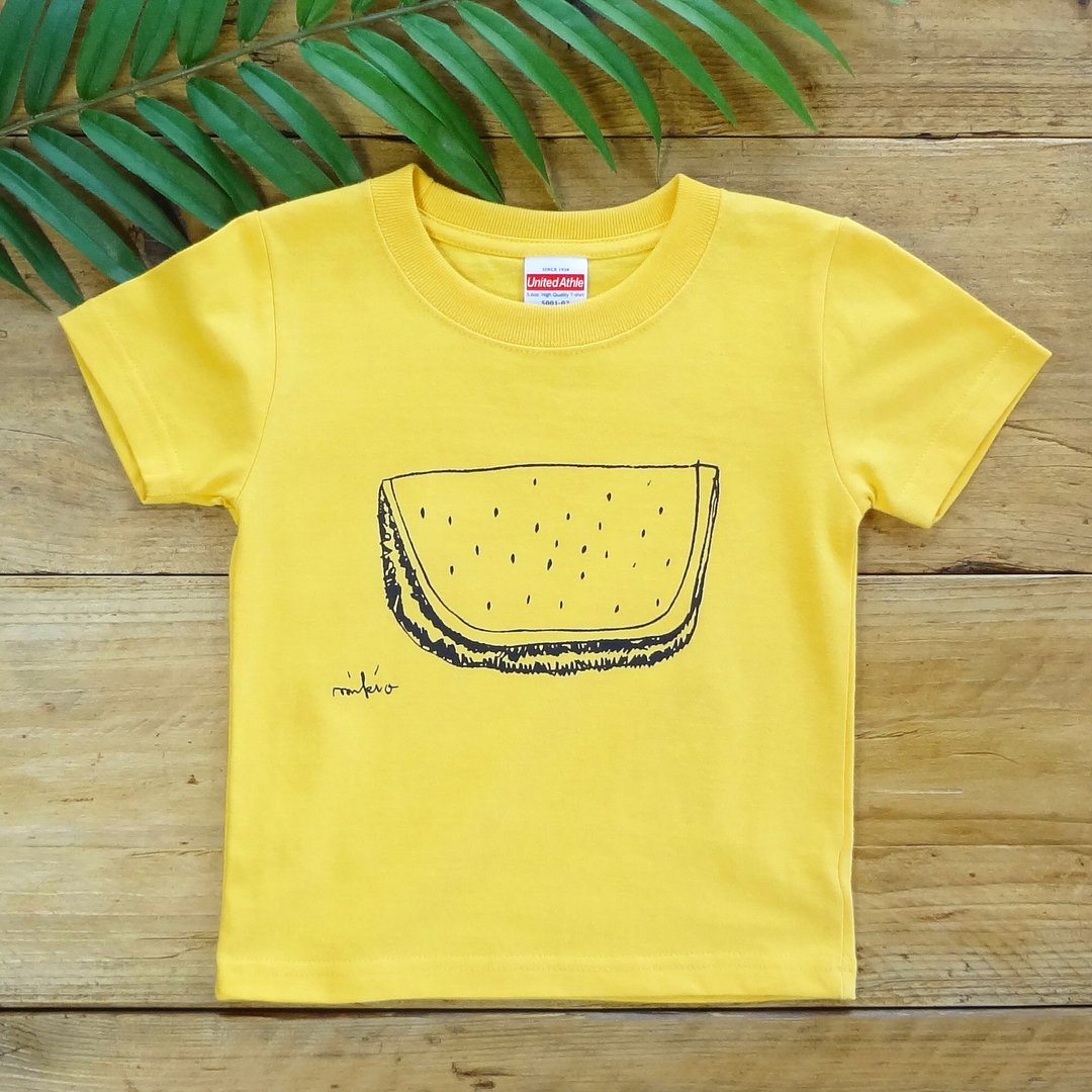 Monocolor Watermelon Baby Kids T-shirt Banana - 童装上衣 - 棉 黄色