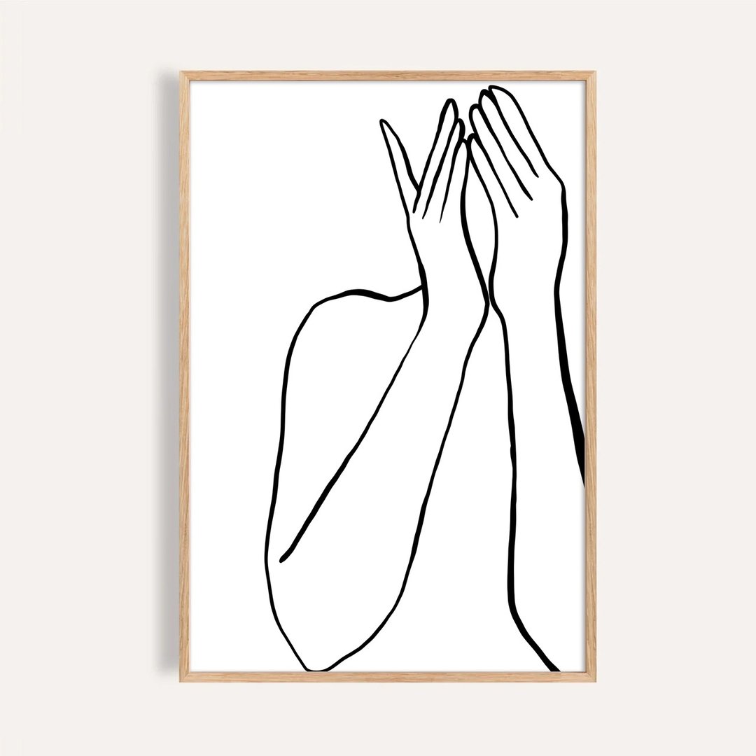 藏面之间 Hidden Expressions / 抽象人物 线条艺术 客厅挂画 - 海报/装饰画/版画 - 纸 