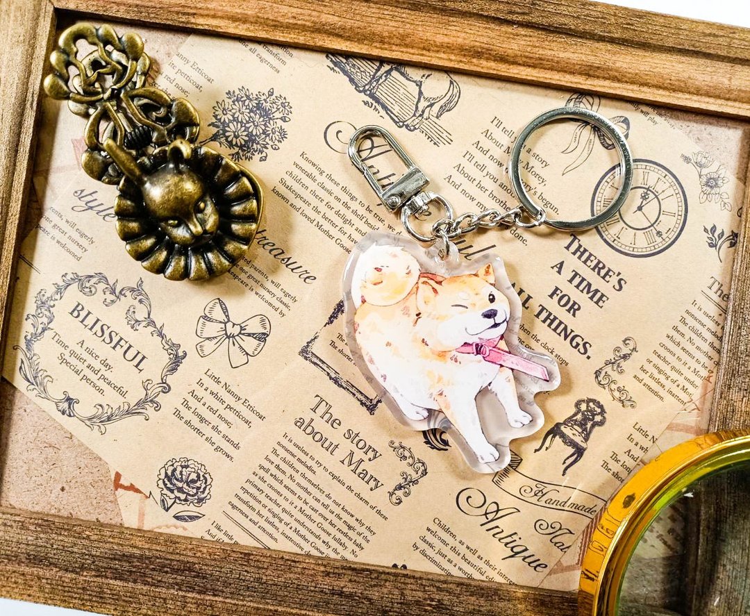 KR519可愛吊飾cute pendant_柴犬Shiba Inu.H/ 晶透吊飾_鑰匙圈 - 钥匙链/钥匙包 - 塑料 多色