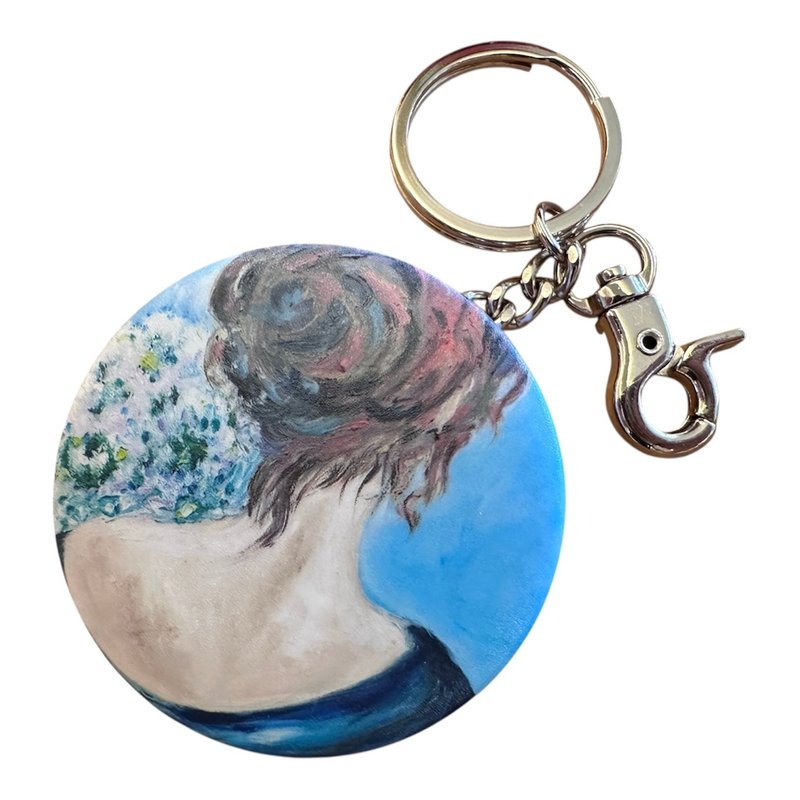 疗愈随身镜钥匙圈  疗愈小物 文创小物 随身镜吊饰 礼物推荐 - 吊饰 - 其他金属 