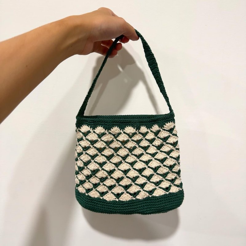 贝壳纹小提包 - 手提包/手提袋 - 棉．麻 