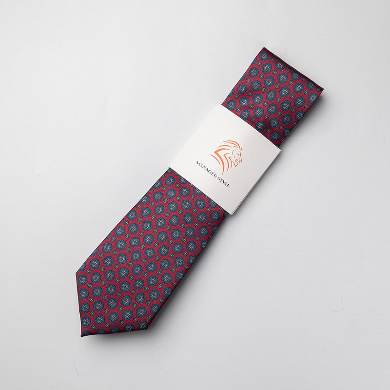 P0917-91 - 领带/领带夹 - 聚酯纤维 红色