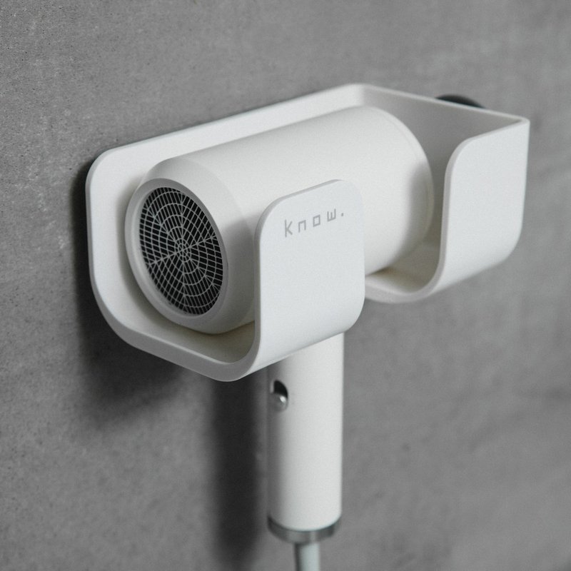 Hair Dryer.Know 无痕壁贴式吹风机架 - 收纳用品 - 塑料 白色