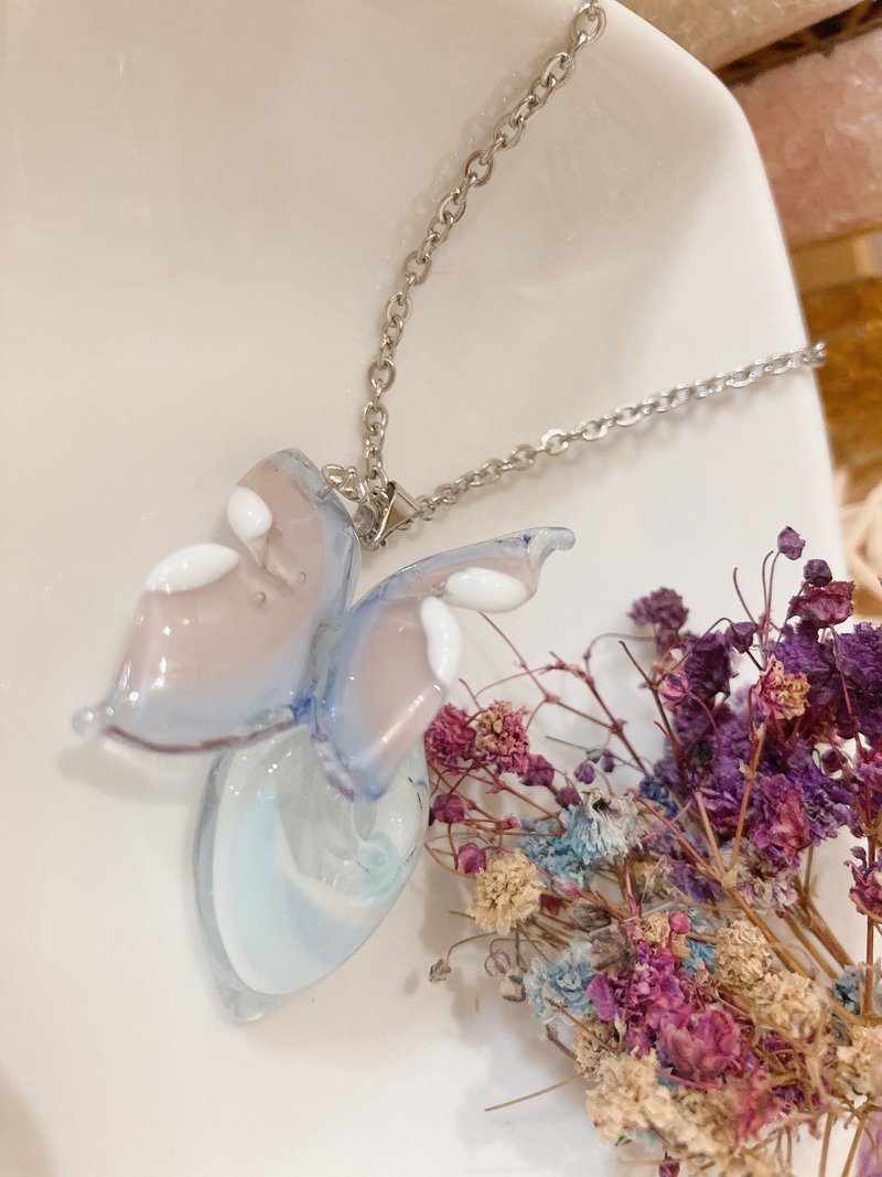 精油链/香水链/项链/蝶蛹新生 - 项链 - 琉璃 