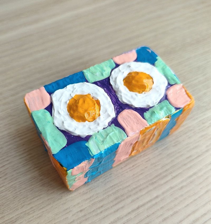 【彩色荷包蛋】木头摆饰 纸镇 文镇  摆饰 圣诞礼物 交换礼物/新 - 摆饰 - 木头 