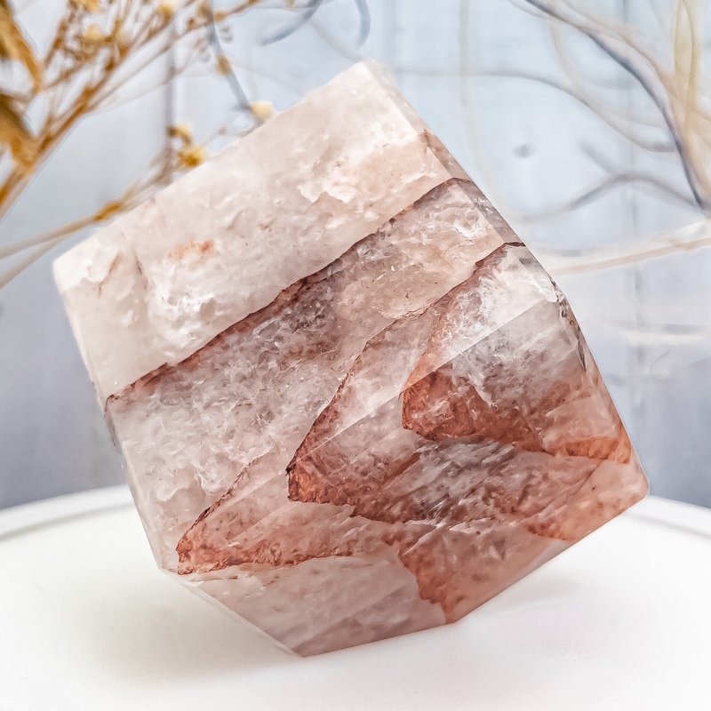 【红胶花魔方摆件】风水摆件 招贵人 办公室小物 - 摆饰 - 水晶 红色