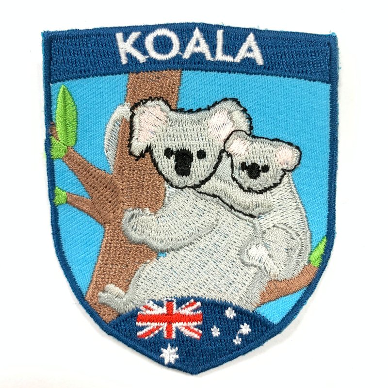 澳洲 无尾熊 KOALA PATCH电绣士气章 贴章 补丁贴 烫布贴 徽章 - 徽章/别针 - 绣线 多色