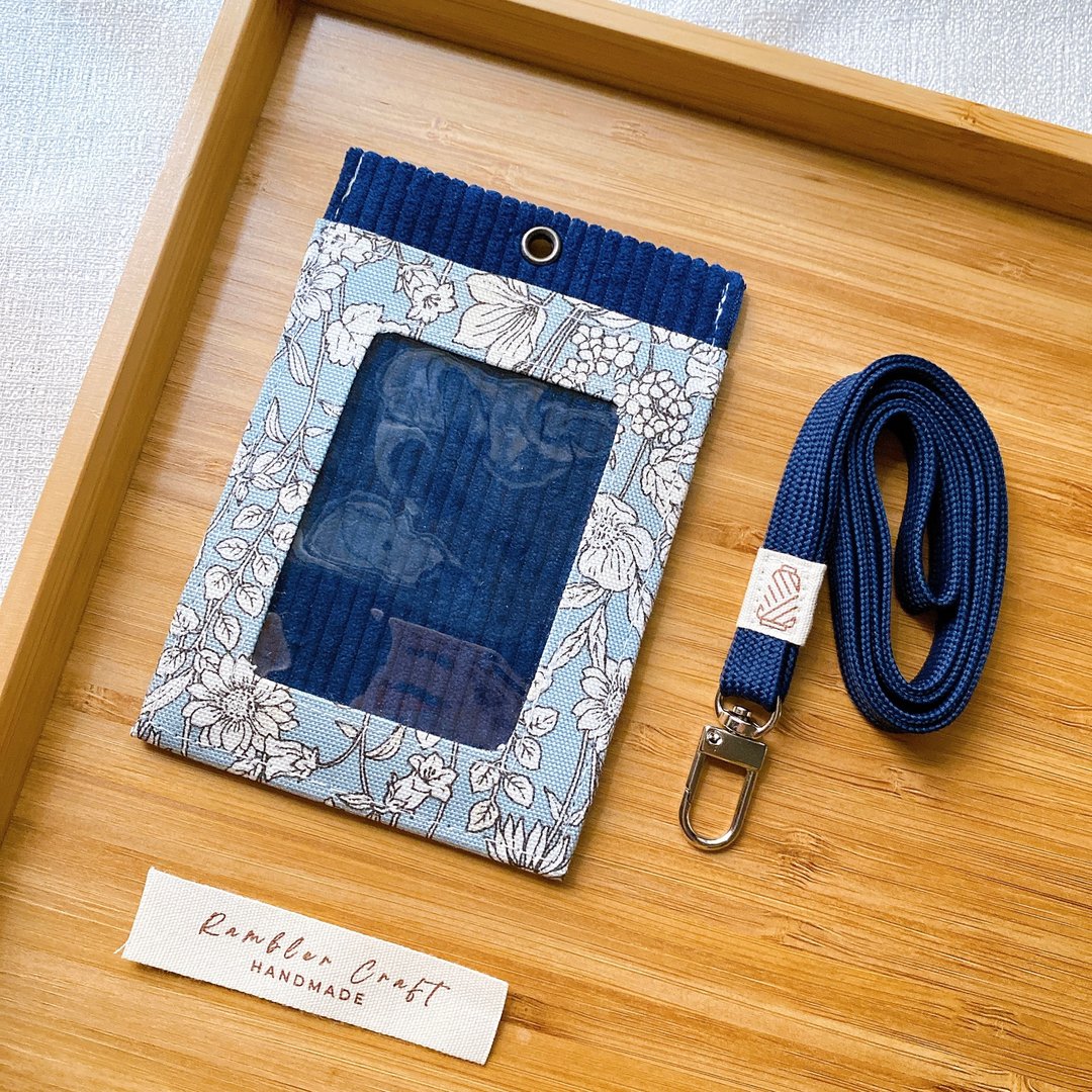 证件套 识别证卡套 悠游卡套 挂颈卡套 Card Holder 花满蓝色款 - 证件套/卡套 - 棉 