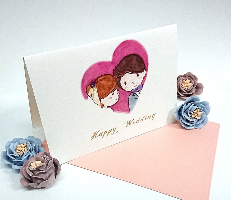 Happy Wedding / 结婚新婚祝贺卡  - 卡片/明信片 - 纸 