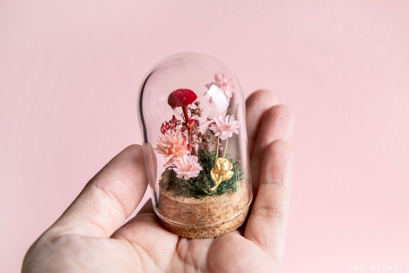 黄金玫瑰花/纯金/黄金摆件/黄金生日礼物/永生花玻璃盅/永生花礼 - 其他 - 贵金属 红色